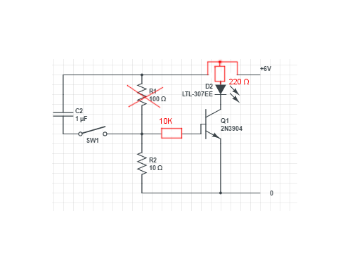 Erlöschen einer LED im Schaltkreis mit einem Transistor und.png